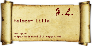 Heiszer Lilla névjegykártya